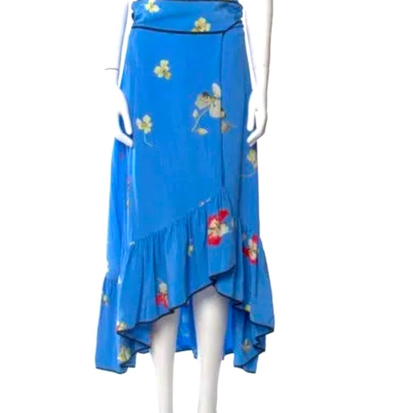 GANNI gorgeous floral wrap skirt with ruffle hem - Picture 1 of 2